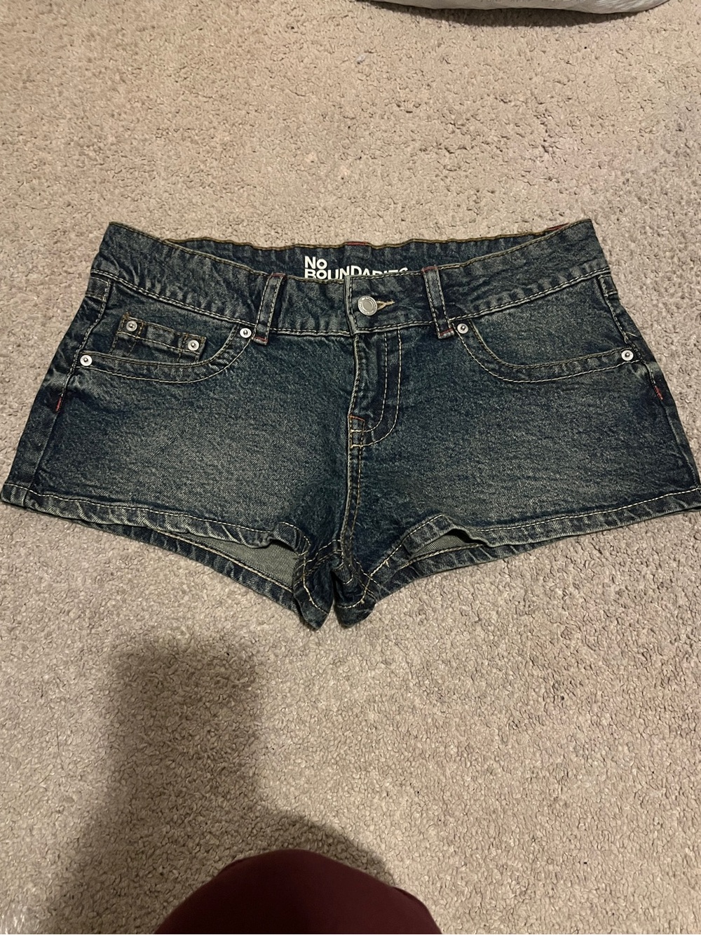 No Boundaries Women's Dark Wash Denim Shorts